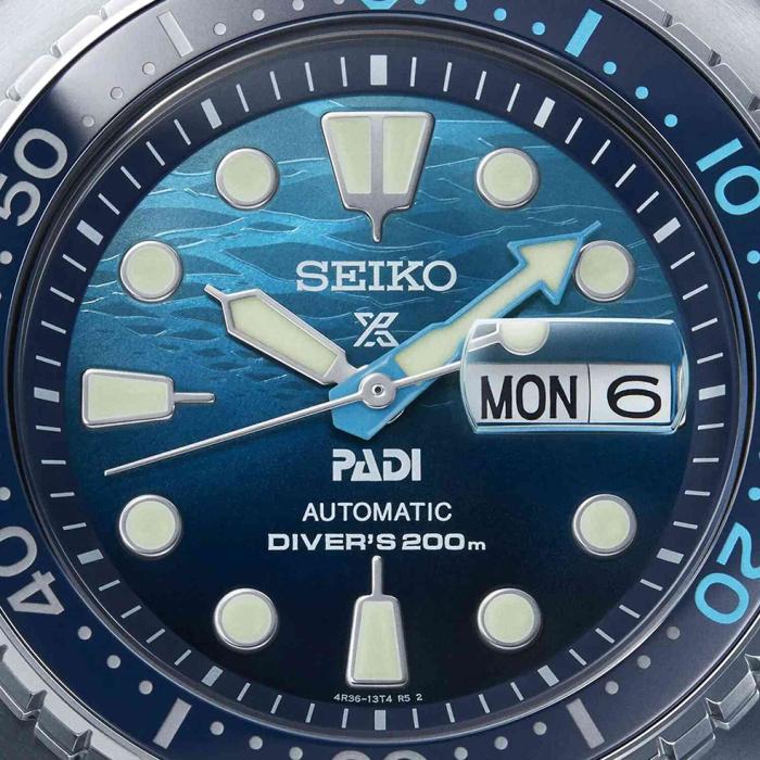 SKU-67423 / SEIKO Prospex 'Great Blue' Turtle Scuba PADI Special Edition Automatic Silver Stainless Steel Bracelet