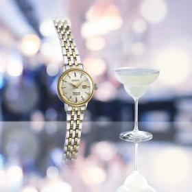 Γυναικείο Δίχρωμο Ρολόι SEIKO Presage Cocktail White Lady | SRE010J1 SKU-67662