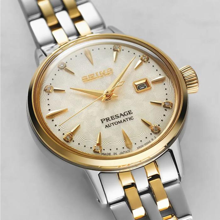 Γυναικείο Δίχρωμο Ρολόι SEIKO Presage Cocktail White Lady | SRE010J1 SKU-67662