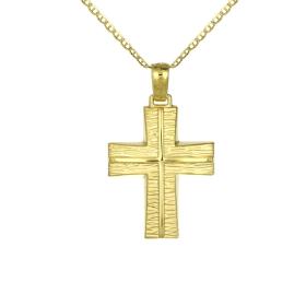 Μοντέρνος Σταυρός Χρυσός Κ14 SKU-67526