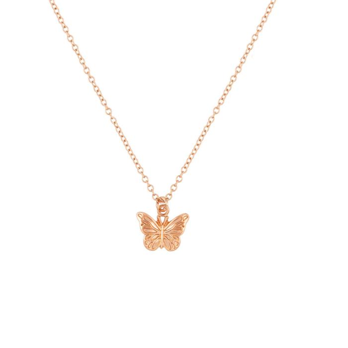 SKU-67021 / TIKKERS Kids Butterfly Gift Pink Leather Strap Set Necklace & Purse