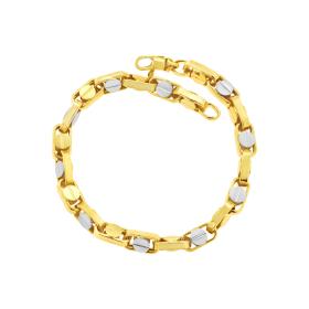 Βραχιολι Χρυσός & Λευκόχρυσος Κ14 SKU-68977