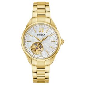 Γυναικείο Ρολόι BULOVA Sutton Αυτόματο με Χρυσό Μπρασελέ | 97L172 SKU-68478
