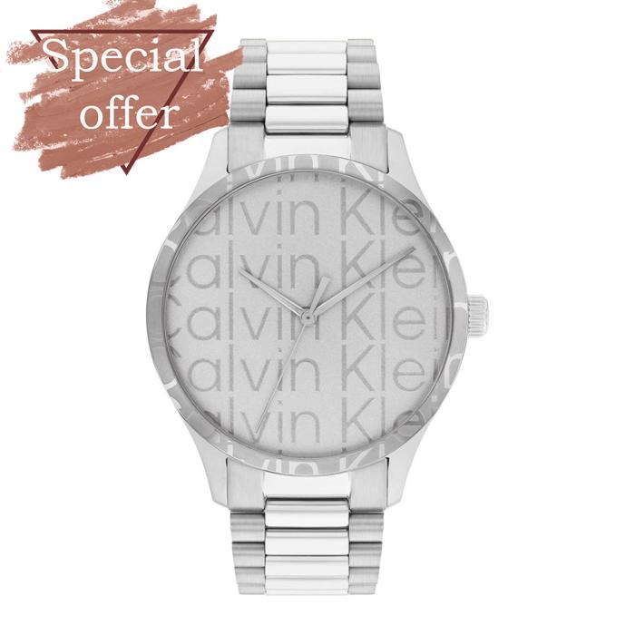 Γυναικείο Ρολόι CALVIN KLEIN Iconic με Ασημί Μπρασελέ από Ανοξείδωτο Ατσάλι | 25200342 SKU-68683