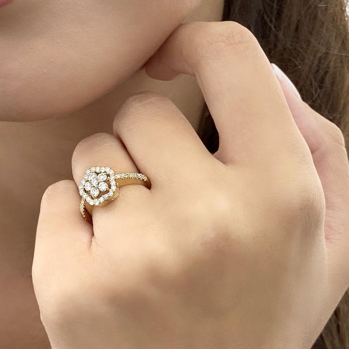 Δαχτυλίδι Μαργαρίτα με Διαμάντια Χρυσός Κ18