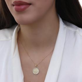 Κωνσταντινάτο Φυλαχτό με Ζιργκόν Χρυσός Κ14 SKU-68947