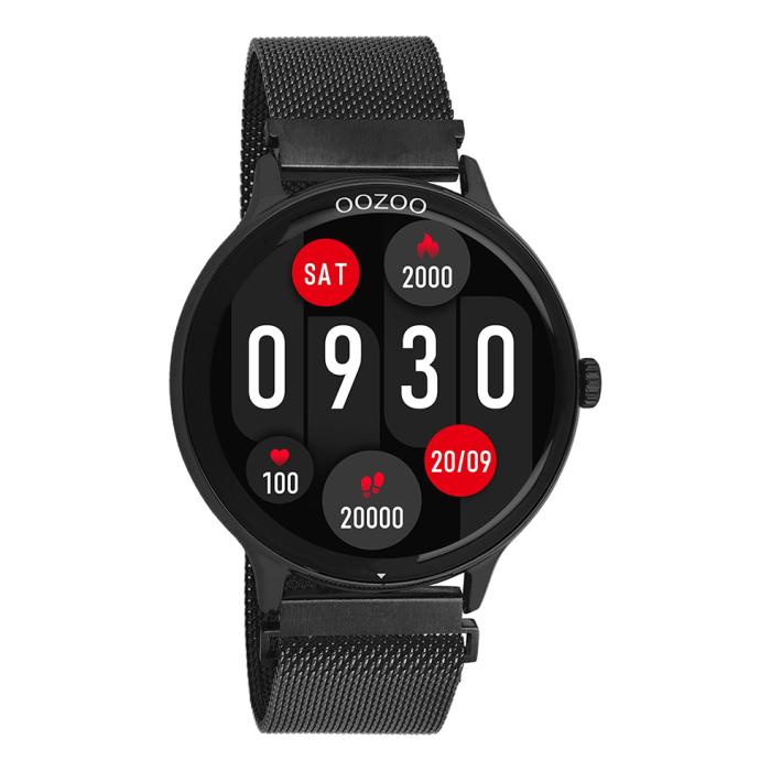 SKU-68159 / OOZOO Smartwatch Black Metal Mesh Bracelet