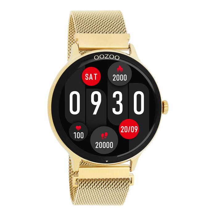 SKU-68160 / OOZOO Smartwatch Gold Metal Mesh Bracelet