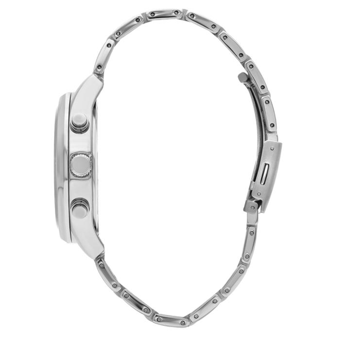SKU-68515 / SLAZENGER Dual Time Silver Stainless Steel Bracelet