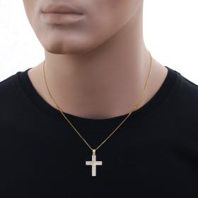 Σταυρός Λευκόχρυσος & Χρυσός Κ14 SKU-68939