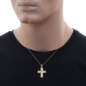 Σταυρός Λευκόχρυσος & Χρυσός Κ14 SKU-68941