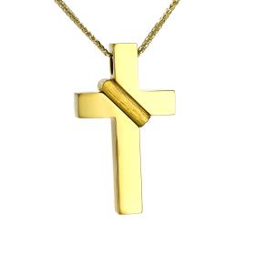 Μοντέρνος Σταυρός Χρυσός Κ18 SKU-68025