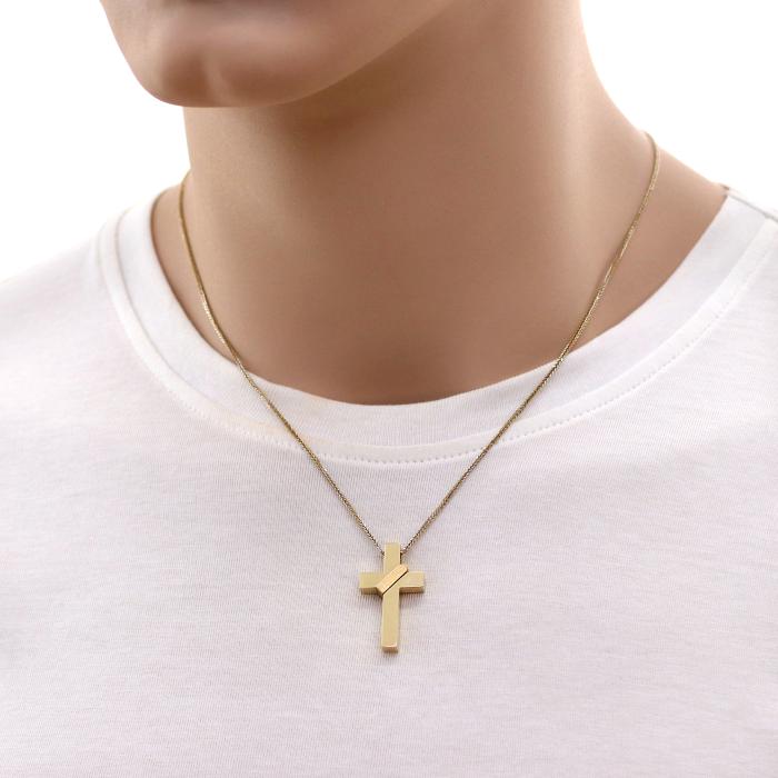 Μοντέρνος Σταυρός Χρυσός Κ18 SKU-68025