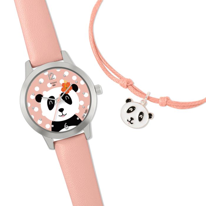 SKU-68881 / TIKKERS WWF Panda Pink Strap & Bracelet Gift Set