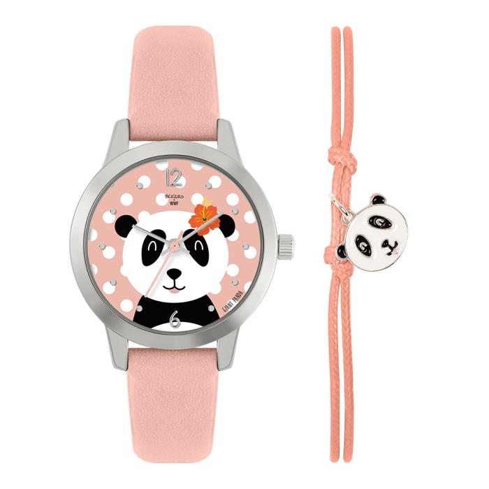 SKU-68881 / TIKKERS WWF Panda Pink Strap & Bracelet Gift Set