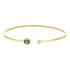 Βραχιόλι Χειροπέδα με Ζιργκόν Χρυσός Κ14 SKU-69257