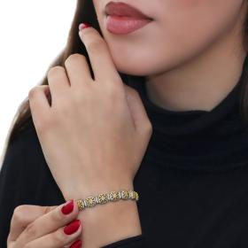 Βραχιόλι Ασήμι 925° με Μαύρο Πλατίνωμα & Κίτρινο Επιχρύσωμα SKU-69536