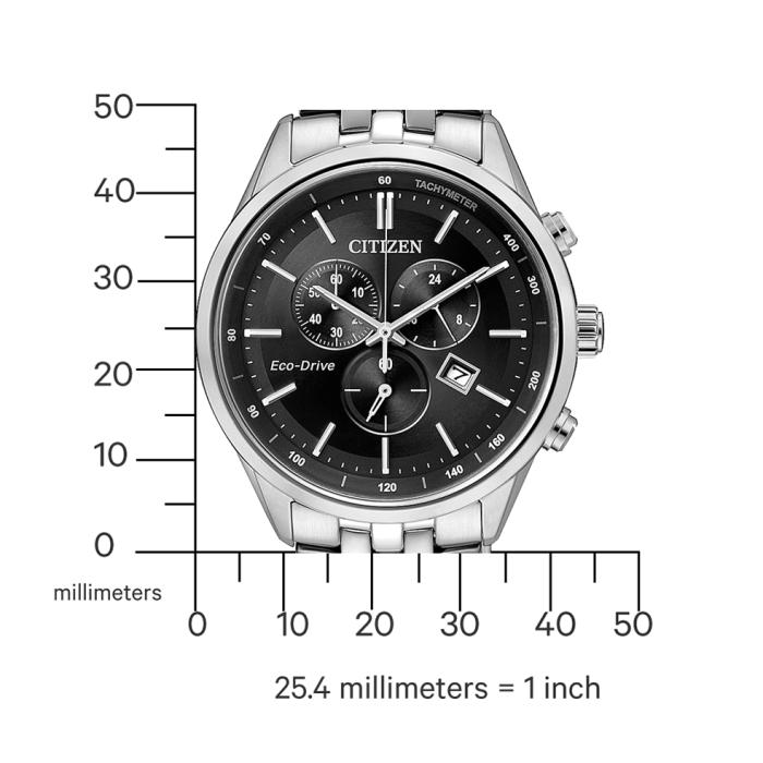 Ανδρικό Ρολόι CITIZEN Eco-Drive με Μαύρο Καντράν & Μπρασελέ | AT2141-87E SKU-69776