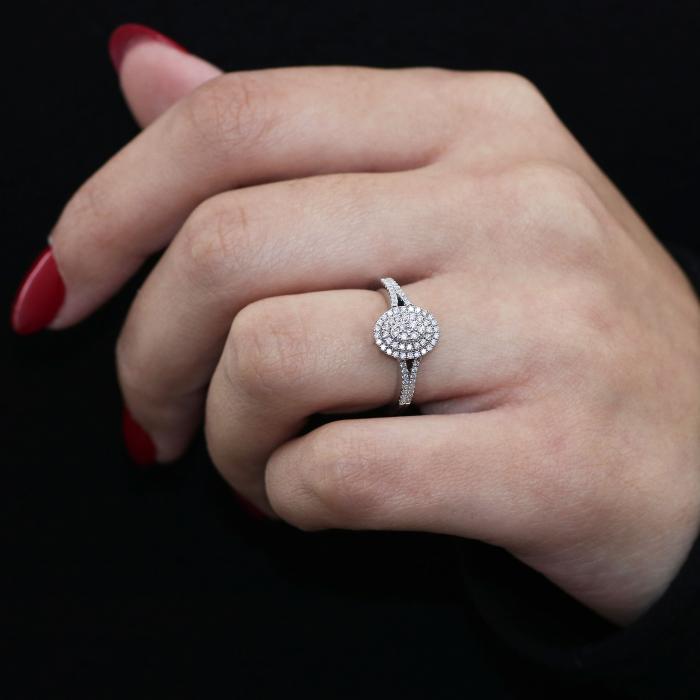 Δαχτυλίδι με Διαμάντια Λευκόχρυσος Κ18