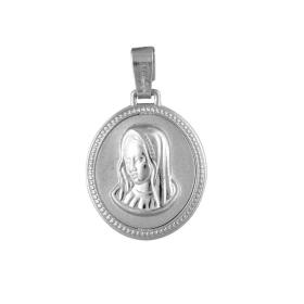 Φυλαχτό Παναγία Διπλής Όψεως Λευκόχρυσος Κ9 SKU-69664