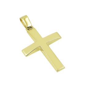 Σταυρός με Λουστρέ Φινίρισμα Χρυσός Κ9 SKU-69724