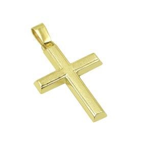 Σταυρός με Ματ Φινίρισμα Χρυσός Κ9 SKU-69727