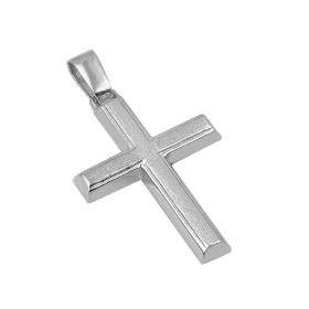 Σταυρός Ανδρικός Λευκόχρυσος Κ9 SKU-69738