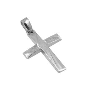 Ανδρικός Σταυρός Λευκόχρυσος Κ9 SKU-69739