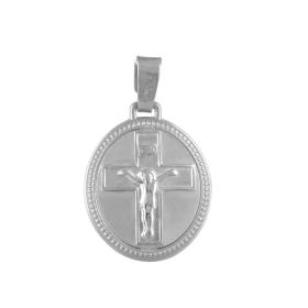 Φυλαχτό Ιησούς Διπλής Όψεως Λευκόχρυσος Κ9 SKU-69670