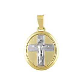 Φυλαχτό Ιησούς Λευκόχρυσος & Χρυσός Κ9 SKU-69672