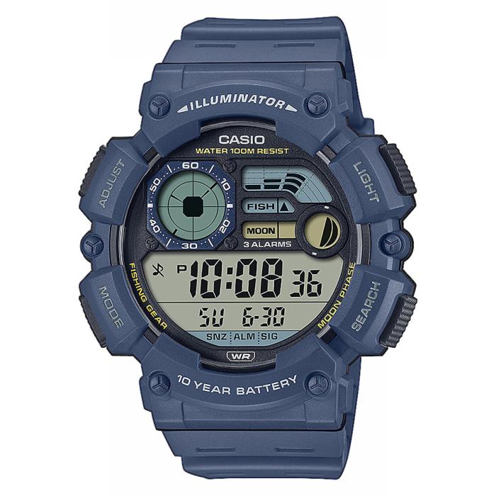 SKU-70549 / CASIO Collection Dual Time Chronograph Blue Rubber Strap