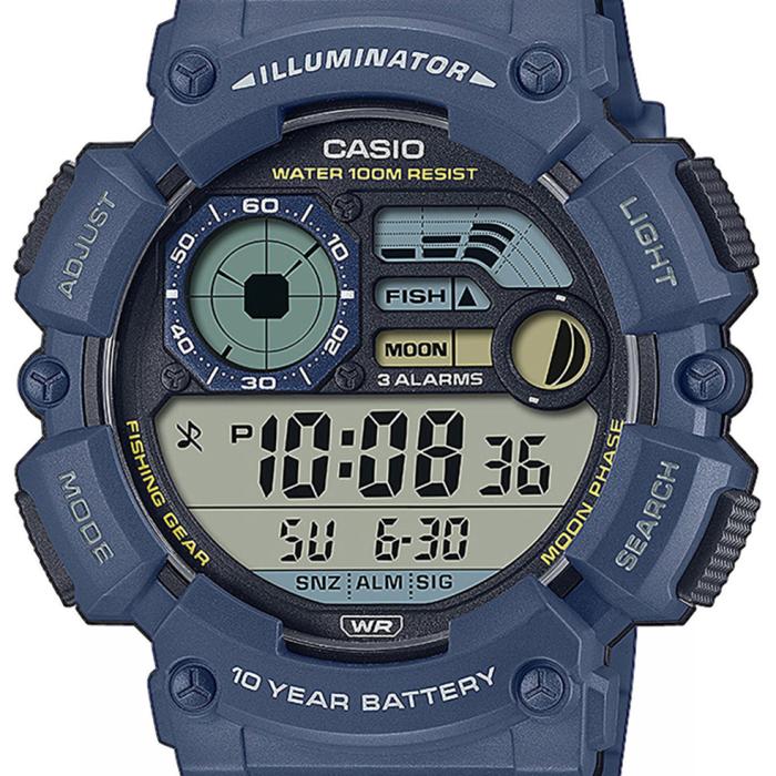 SKU-70549 / CASIO Collection Dual Time Chronograph Blue Rubber Strap