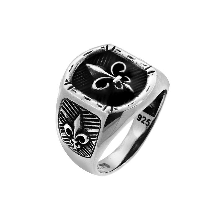SKU-70802 / Δαχτυλίδι Ασήμι 925° με Ιπποτικό Σύμβολο