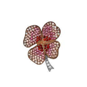 Καρφίτσα Λουλούδι με Ζιργκόν Ασήμι 925°
