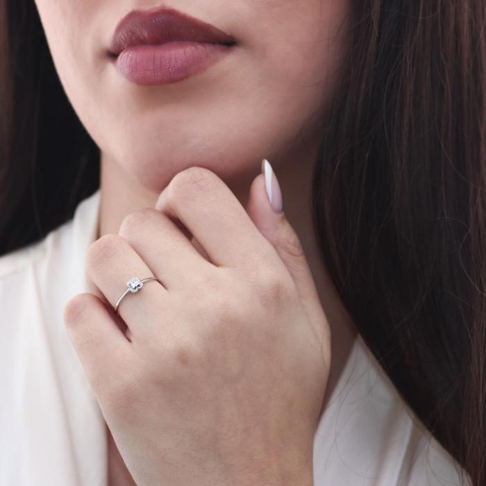 Μονόπετρο DiamondJools με Διαμάντια Λευκόχρυσος Κ18 SKU-70691