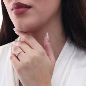 Μονόπετρο με Διαμάντι DiamondJools Λευκόχρυσος Κ18 SKU-70454