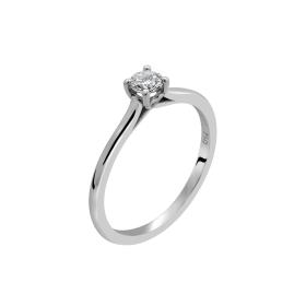 Μονόπετρο με Διαμάντι DiamondJools Λευκόχρυσος Κ18 SKU-70454