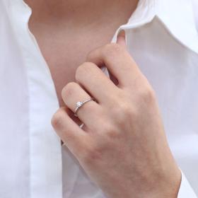 Μονόπετρο με Διαμάντι DiamondJools Λευκόχρυσος Κ18 SKU-70454