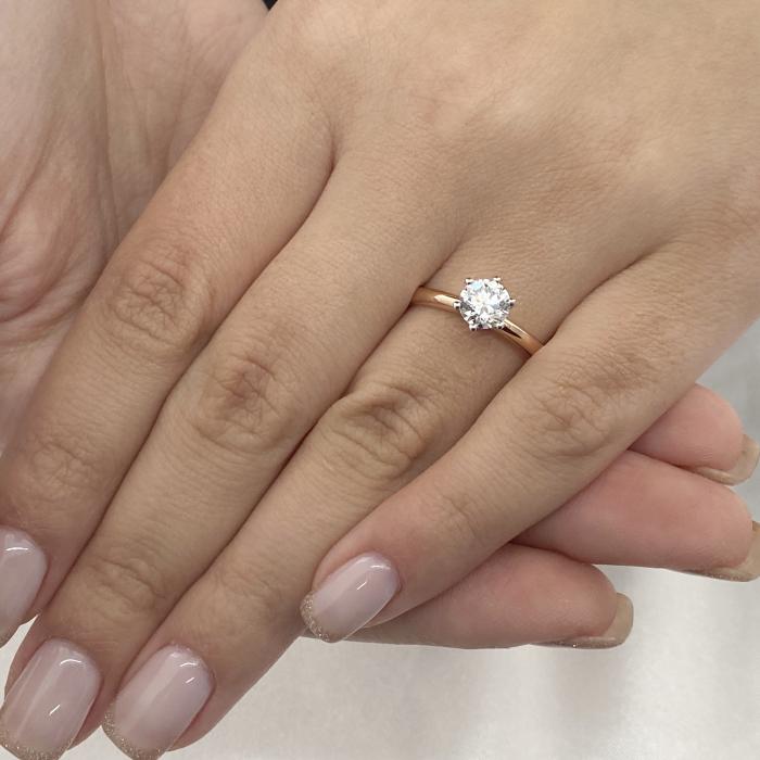 Μονόπετρο με Lab Grown Diamond Λευκόχρυσος & Ροζ Χρυσός Κ18 SKU-70149