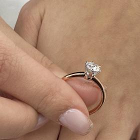 Μονόπετρο με Lab Grown Diamond Λευκόχρυσος & Ροζ Χρυσός Κ18 SKU-70149