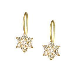 Σκουλαρίκια Κρεμαστά Χρυσός Κ9 με Ζιργκόν SKU-70522