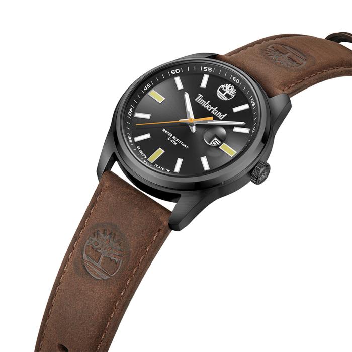 TIMBERLAND Orford Black Dial Brown Strap