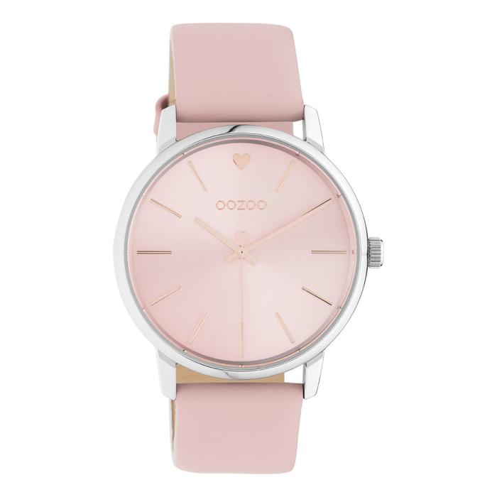 SKU-70295 / OOZOO Timepieces Pink Dial Pink Leather Strap