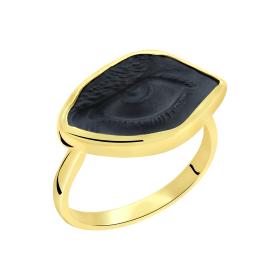 Δαχτυλίδι Μάτι με Αιματίτη Χρυσός Κ14 SKU-71896