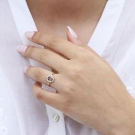 Δαχτυλίδι Ροζέτα με Ζιργκόν Χρυσός Κ14 SKU-71437