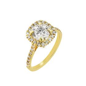 Δαχτυλίδι με Lab Grown Diamonds Χρυσός Κ18 SKU-71821