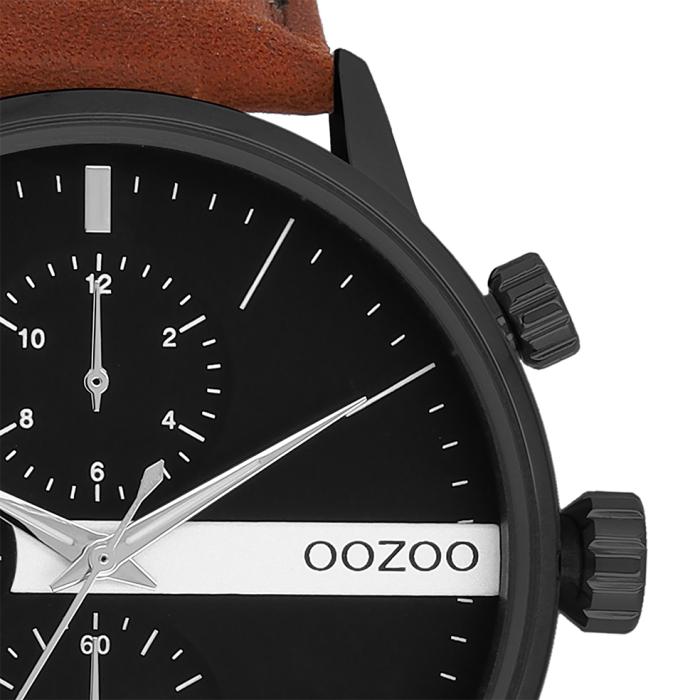 SKU-71872 / OOZOO Timepieces Brown Leather Strap Black Dial