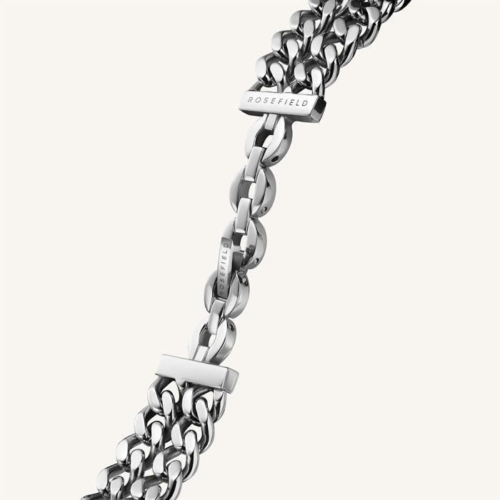 SKU-71110 / ROSEFIELD The Octagon XS Silver Stainless Steel Bracelet