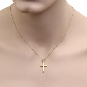 Σταυρός Βάπτισης Αγοριού Χρυσός K14 SKU-71077