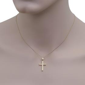 Σταυρός με Λουστρέ Φινίρισμα Χρυσός Κ14 SKU-71695